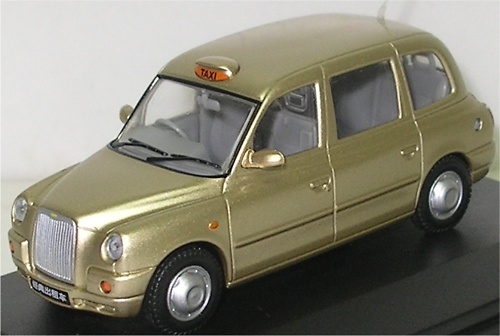 LTI TX4 Taxi (2007) Oxford 1/43 Beige Metalizado Shanghai Motor Show 