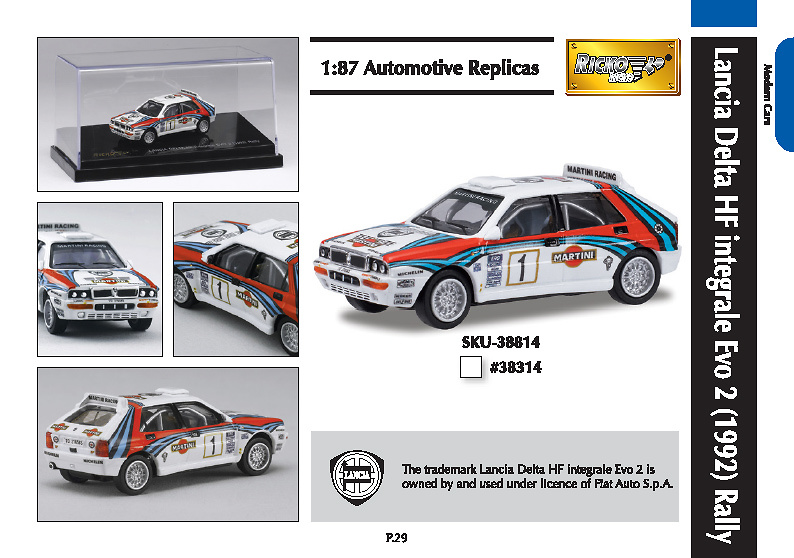 Lancia Delta HF Integrale Martini (1992) Ricko 9838814 1/87 