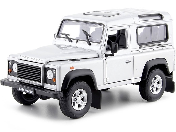 Land Rover Defender (2000) Welly 1:24 Gris Metalizado 