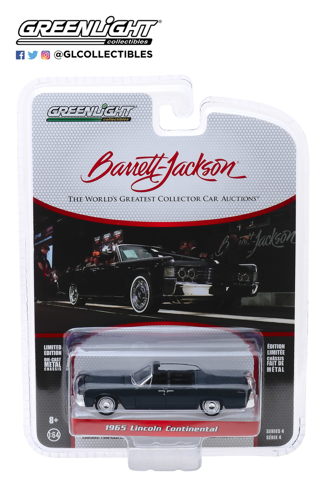 Lincoln Continental Cabrio Barret Jackon Lote nº 1585 (1965) Greenlight 37180D 1/64 