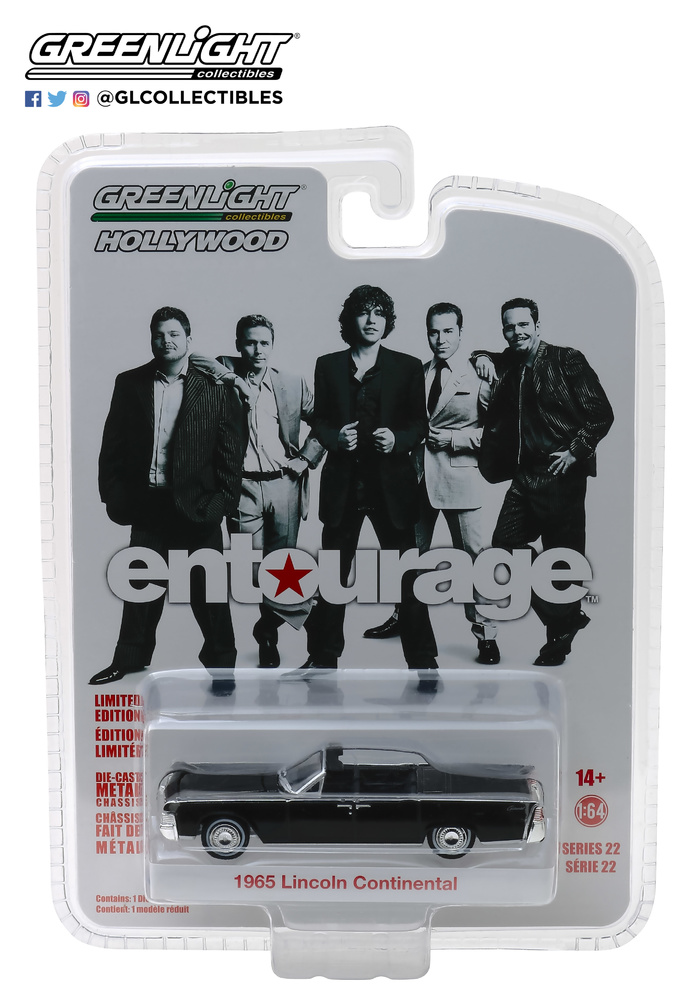 Lincoln Continental Convertible de 1965 Entourage (2004-2011 TV Series) Greenlight 44820D 1/64 