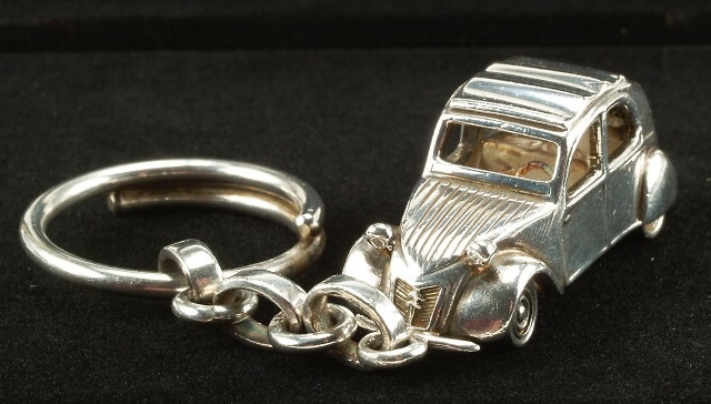 Llavero Citroen 2CV Plata de 1ª Ley 