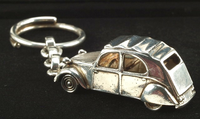 Llavero Citroen 2CV Plata de 1ª Ley 