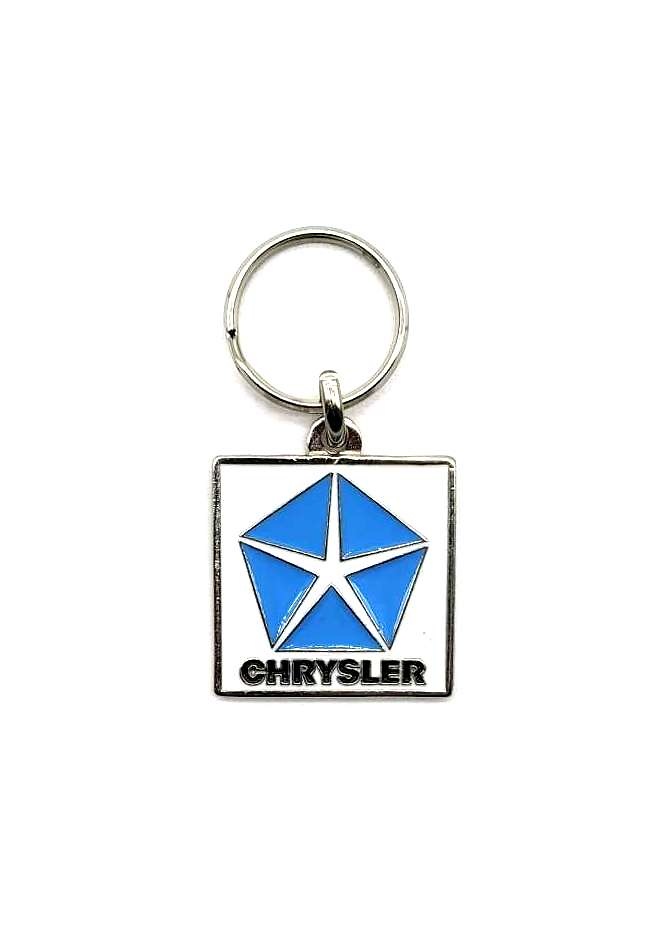 Llavero Esmaltado Cuadrado Logotipo Chrysler 