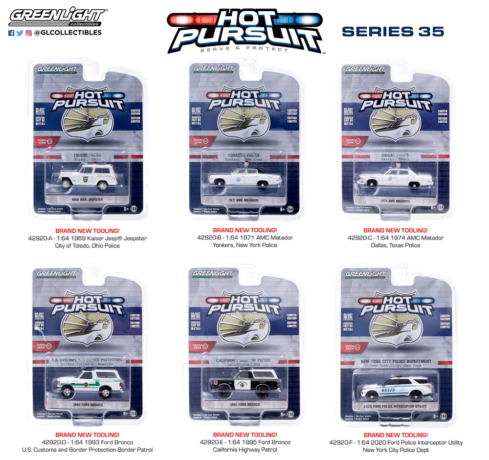 Lote Hot Pursuit Series 35 Greenlight 42920 1/64 