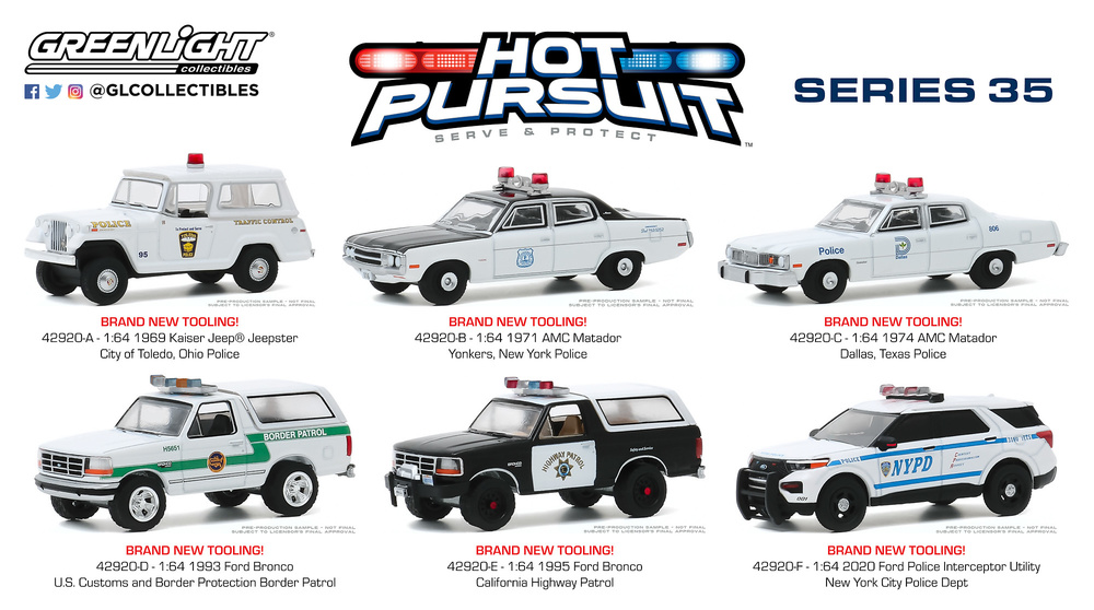 Lote Hot Pursuit Series 35 Greenlight 42920 1/64 