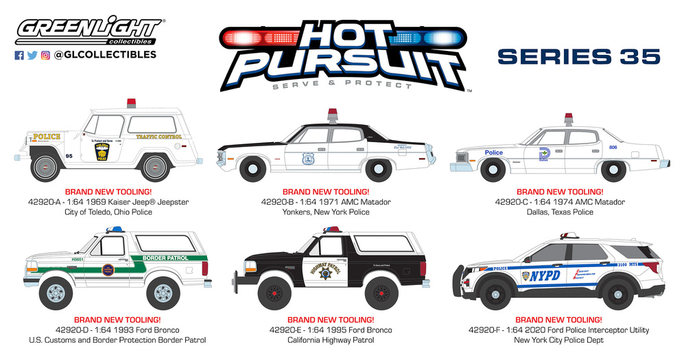 Lote Hot Pursuit Series 35 Greenlight 42920 1/64 