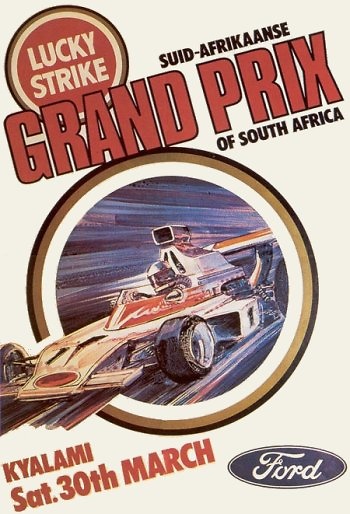 Poster del GP. F1 de Sudáfrica de 1974 