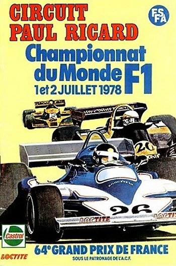 Poster GP. F1 Francia 1978 