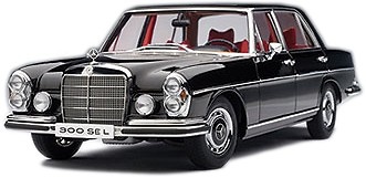 Mercedes Benz 300 SEL 6.3 -W109- (1970) Autoart 1/18 Negro 