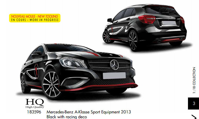 Mercedes Benz Clase A con equipo Sport -W176- (2013) Norev 183596 1:18 