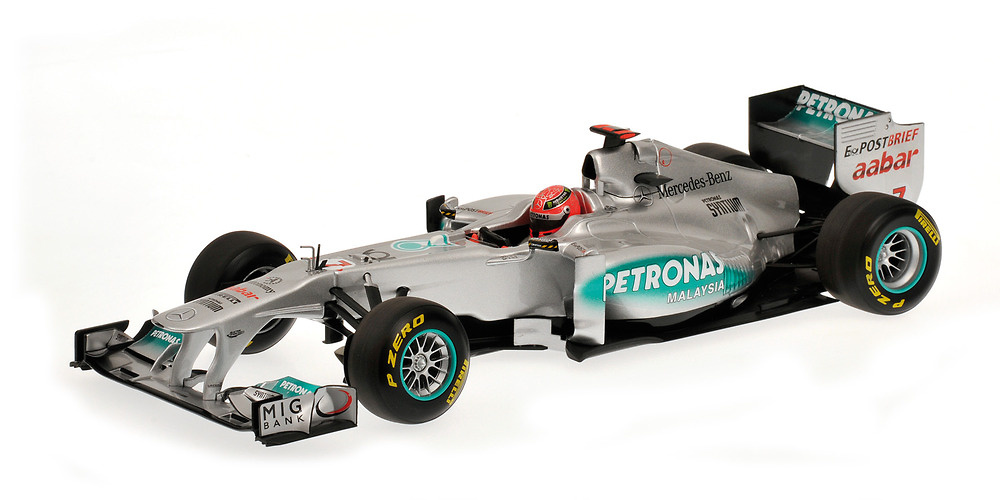 Mercedes W02 nº 7 Michael Schumacher (2011) Minichamps 110110007 1/18 