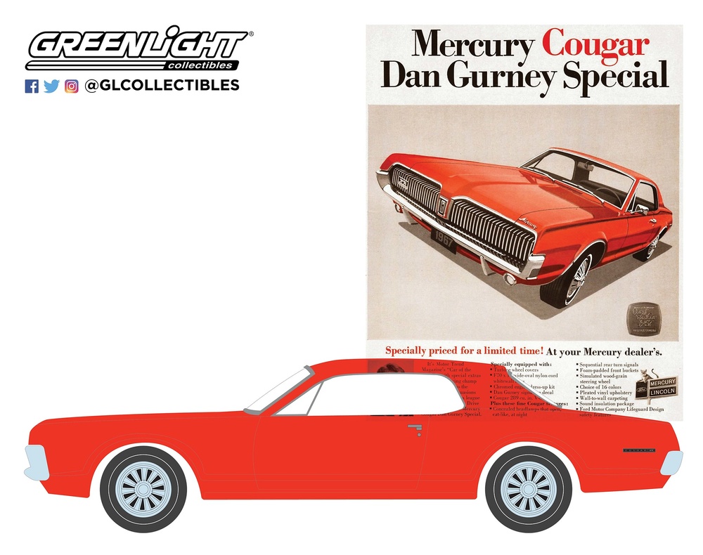 Mercury Cougar (1967) Greenlight 39030B 1/64 