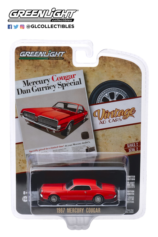 Mercury Cougar (1967) Greenlight 39030B 1/64 