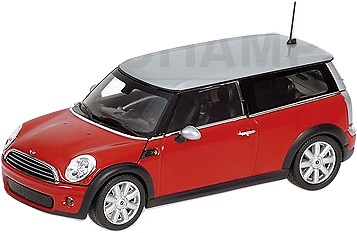 Mini Cooper Clubman (2007) Minichamps 1/43 Rojo Techo Blanco Techo Metálico 