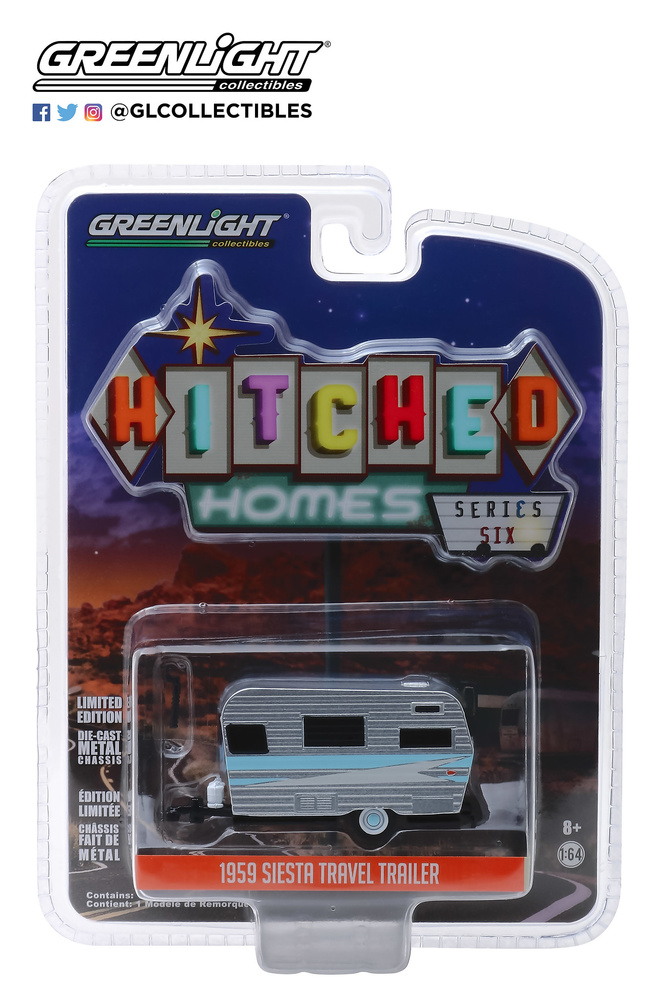 Caravana Siesta Travel (1959) Greenlight 34060B 1/64 