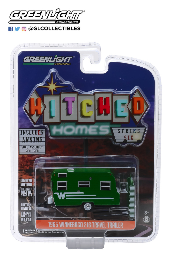 Caravana Winnebago 216 (1965) Greenlight 34060D 1/64 