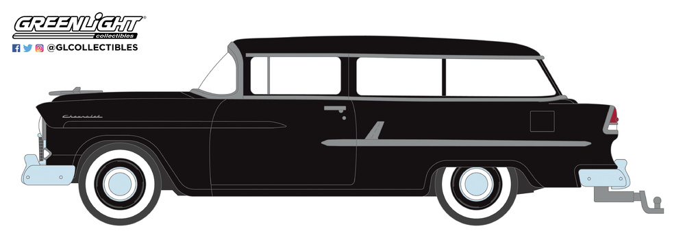 29950-B 1:64 Estate Wagons Series 3 - 1955 Chevrolet Two-Ten Handyman - Onyx Black Solid Pack 