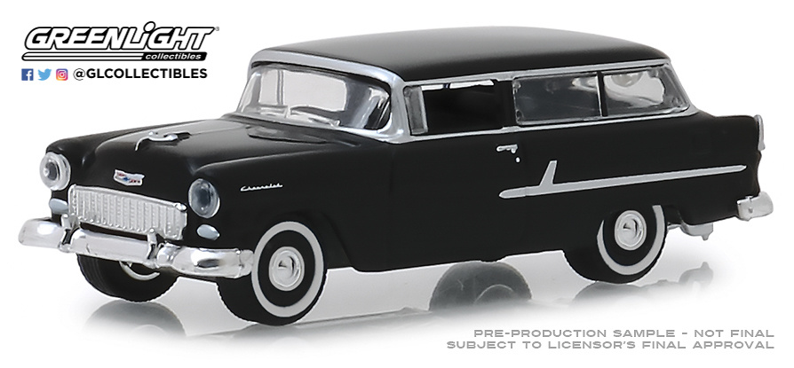 29950-B 1:64 Estate Wagons Series 3 - 1955 Chevrolet Two-Ten Handyman - Onyx Black Solid Pack 