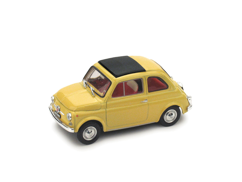 Miniatura Fiat 500F Techo Cerrado (1965) Brumm escala 1/43 Amarillo Tahiti 