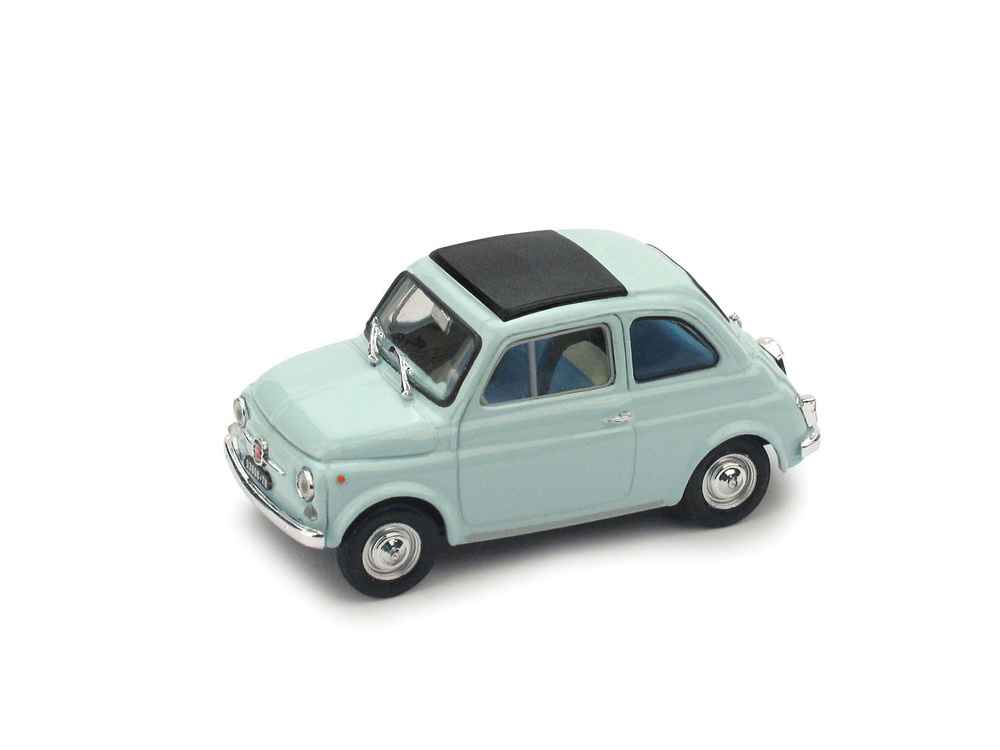 Miniatura Fiat 500F Techo Cerrado (1965) Brumm escala 1/43 Azul Aguamarina 