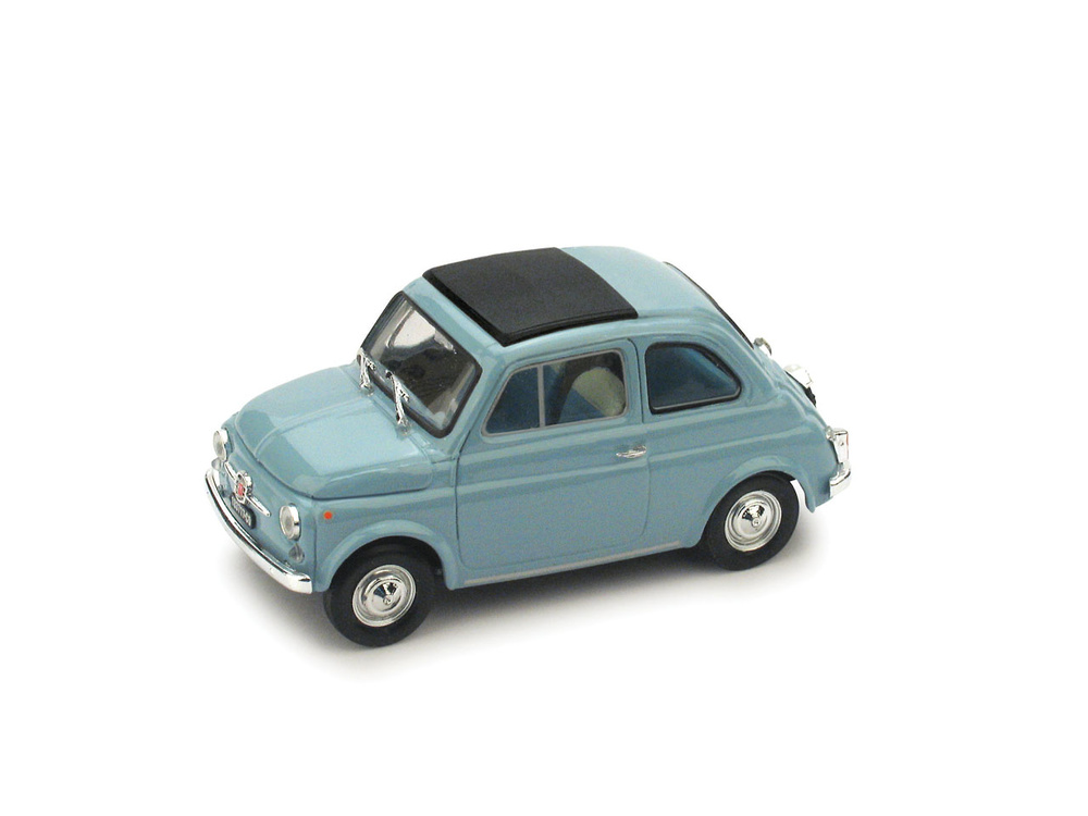 Miniatura Fiat 500F Techo Cerrado (1965) Brumm escala 1/43 Azul CLaro 