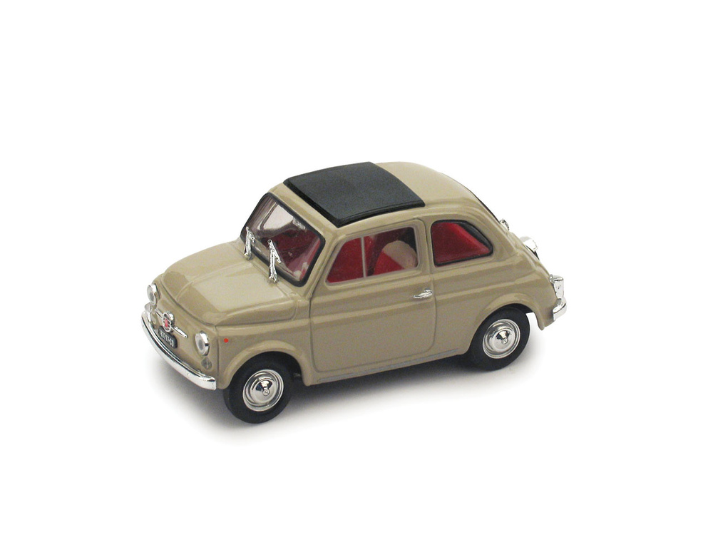 Miniatura Fiat 500F Techo Cerrado (1965) Brumm escala 1/43 Beige Arena 