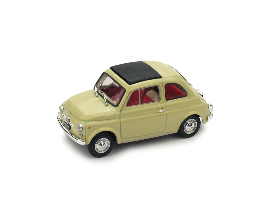 Miniatura Fiat 500F Techo Cerrado (1965) Brumm escala 1/43 Blanco Roto 