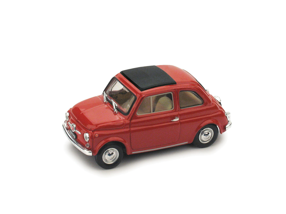 Miniatura Fiat 500F Techo Cerrado (1965) Brumm escala 1/43 Rojo Coral 