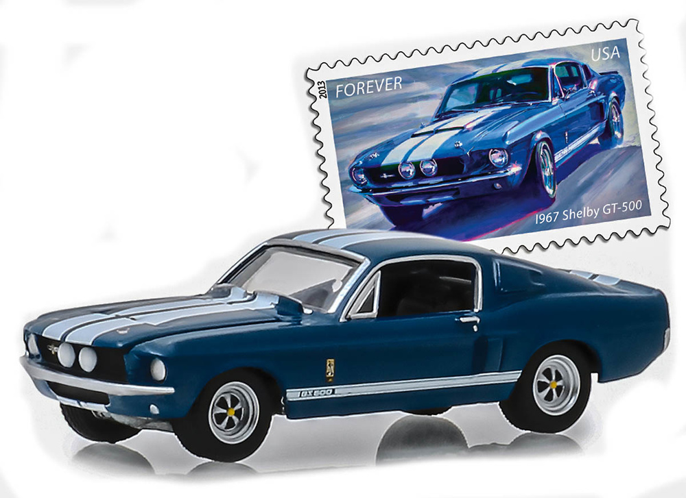 Miniatura Ford Shelby GT500 Servicio Postal de Estados Unidos (1967) Greenlight 30067 escala 1/64 