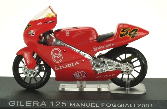 Gilera 125 nº 54 Manuel Poggiali (2001) Altaya 702656 1/24 