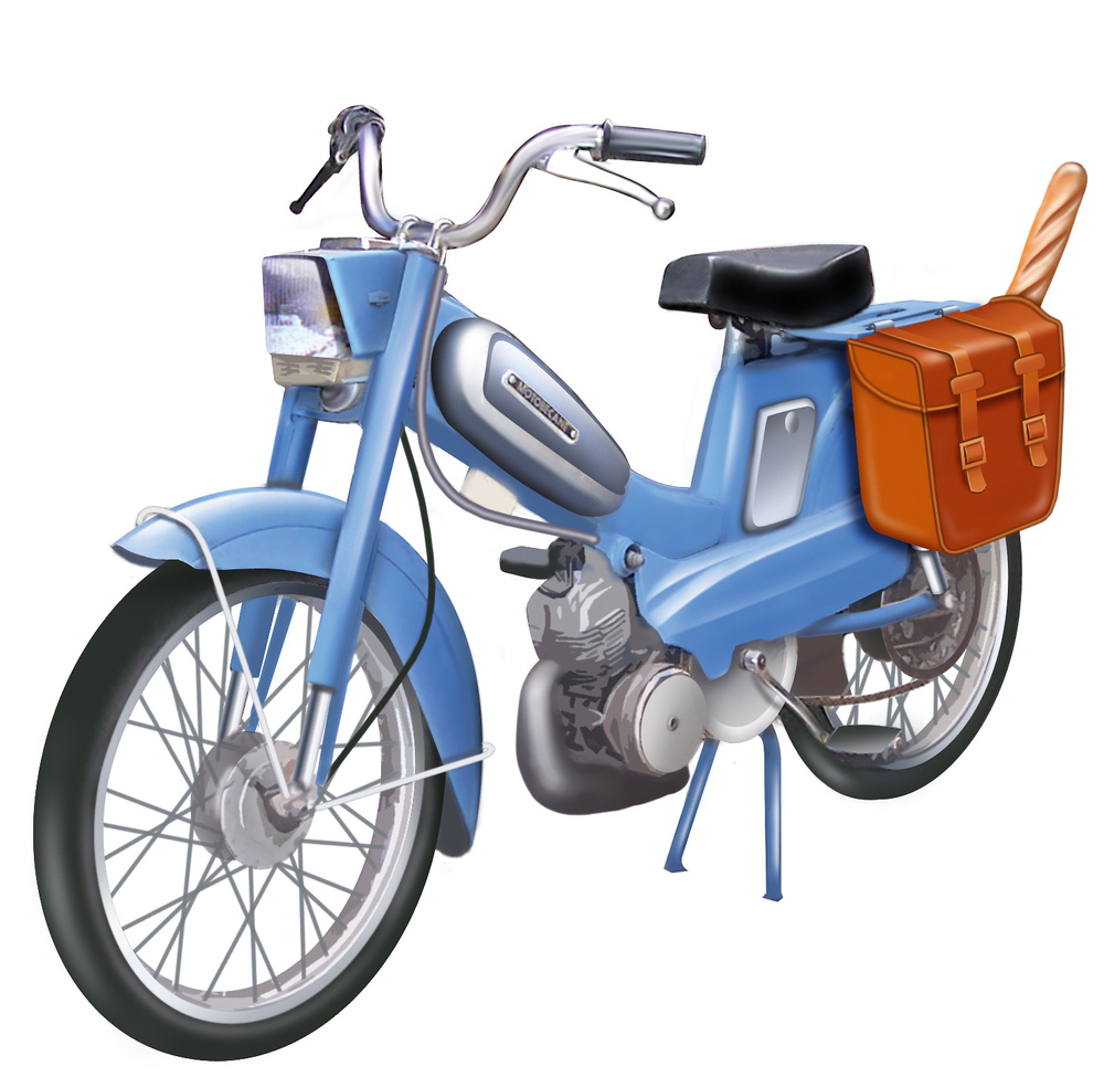 Mobylette con surtidor mezcla (1966) Solido 1/18 
