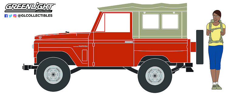 Nissan Patrol con figura (1975) Greenlight 97120A 1/64 