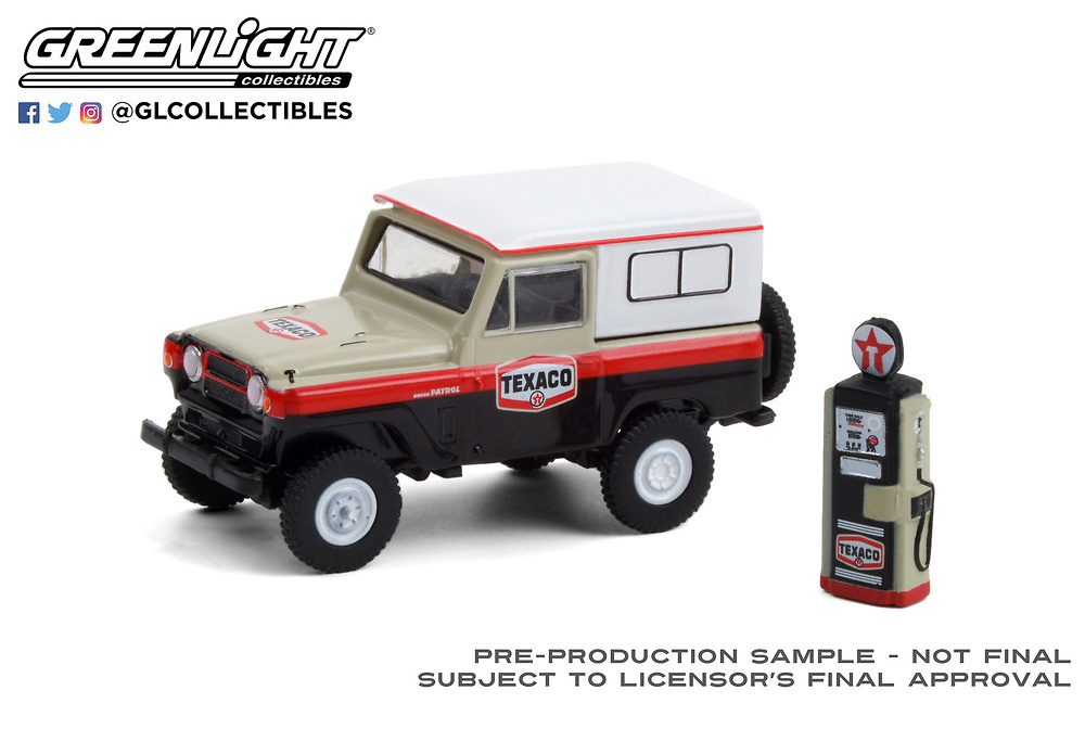 Nissan Patrol con surtidor clásico (1967) Greenlight 97100A 1/64 