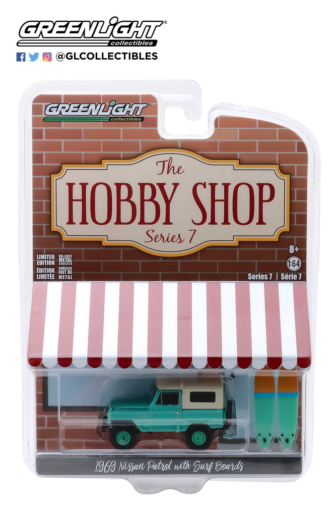 Nissan Patrol con tablas de Surf (1960) Greenlight 97070C 1/64 
