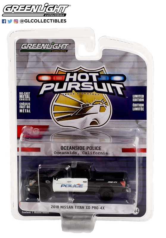 Nissan Titan XD Pro-4X - City of Oceanside (2018) Greenlight 42970E 1/64 