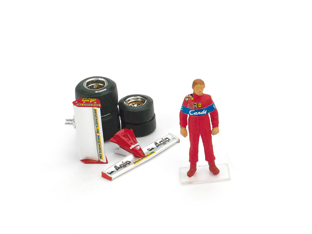 Piloto Didier Pironi + Alerones + Juego de Neumáticos (1981) Brumm CH02T 1/43 