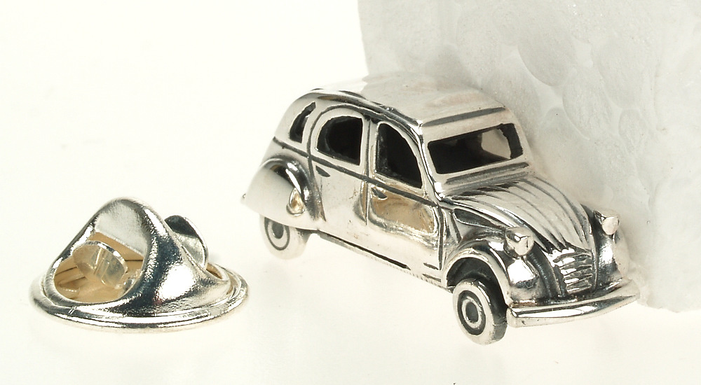 Pin Citroen 2CV Plata de 1ª Ley 