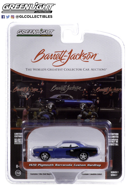 Plymouth Barracuda Custom Hardtop (Lote nº 720) (1970) Greenlight 37230C 1/64 