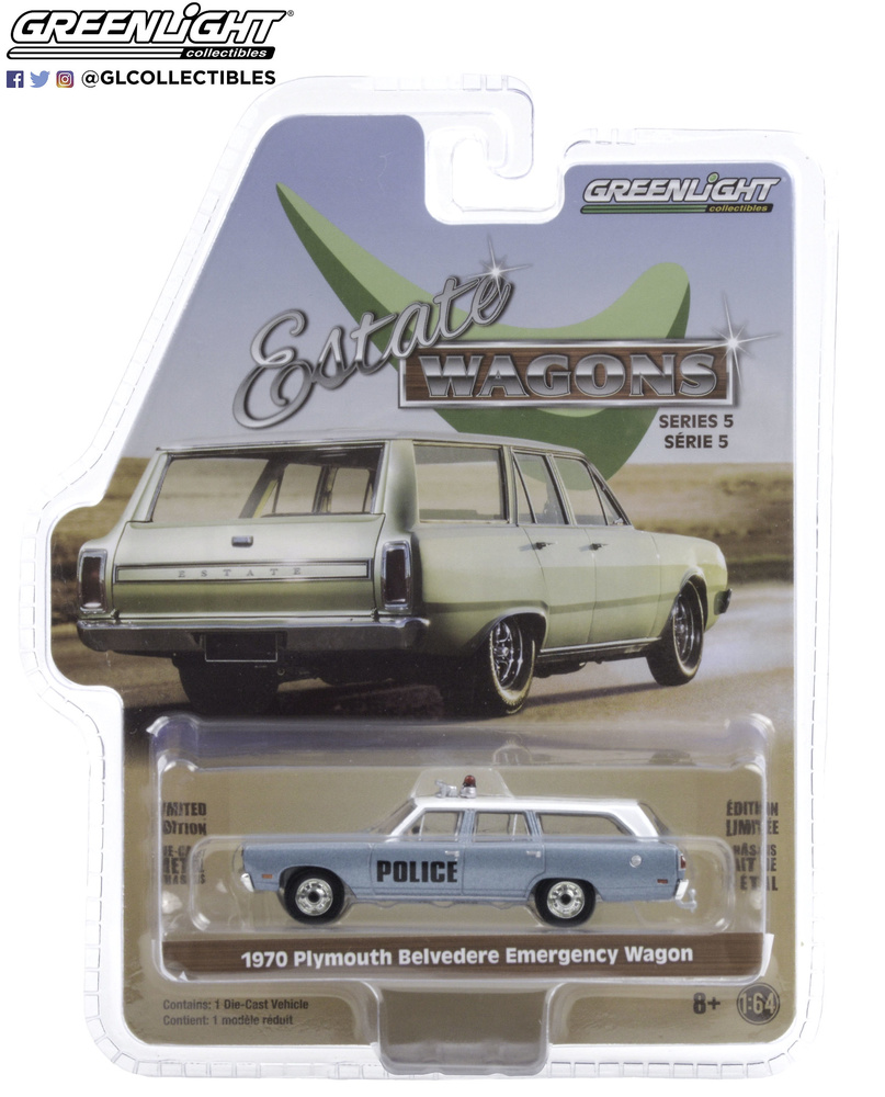 Plymouth Belvedere Emergency Wagon - Police Pursuit (1970) Greenlight 29990C 1/64 