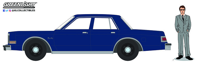 Plymouth Grand Fury de Policia con figura de Agente de paisano (1986) Greenlight 97110D 1/64 