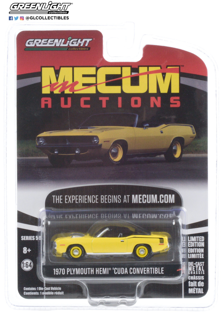 Plymouth HEMI Cuda Convertible (1970) Greenlight 37210C 1/64 