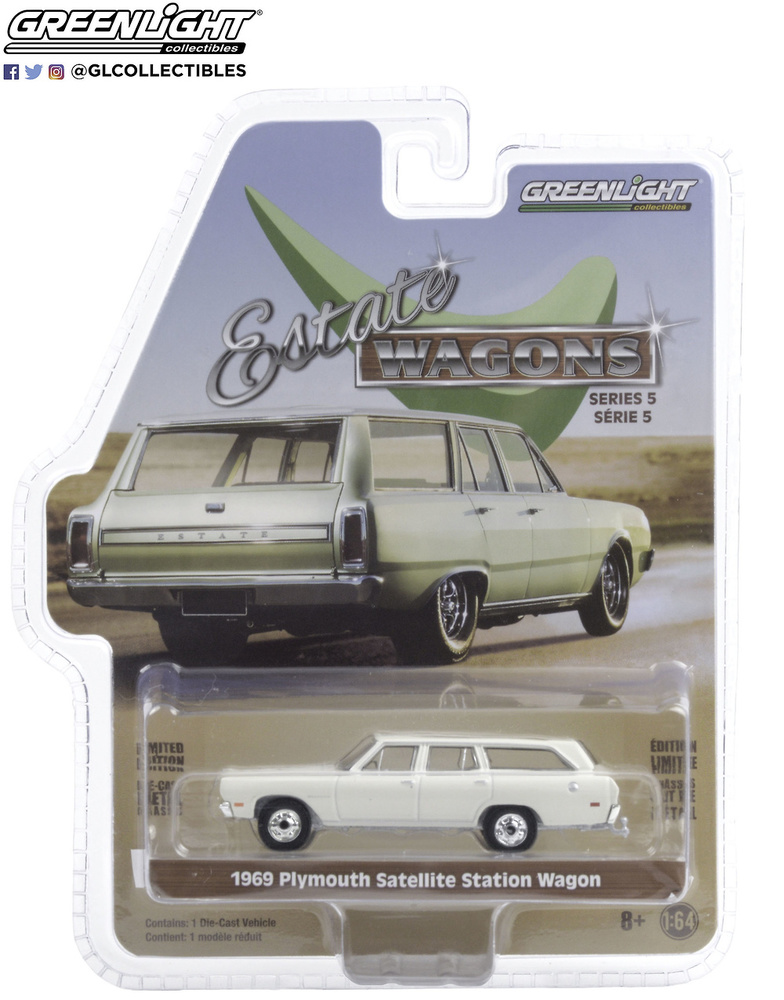 Plymouth Satellite Station Wagon (1969) Greenlight 29990B 1/64 