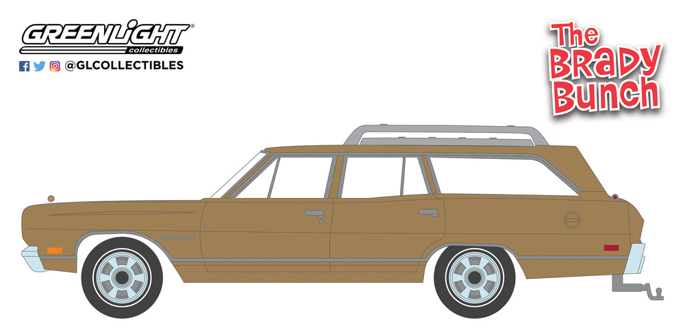 Plymouth Satellite Station Wagon - The Brady Bunch (1969) Greenlight 44890B 1/64 