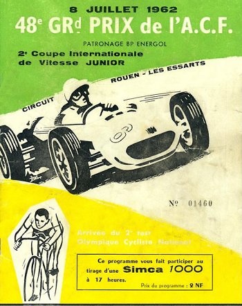 Poster GP. F1 de Francia de 1962 