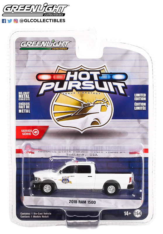 Ram 1500 - Policia Estatal de Indiana (2018) Greenlight 42990C 1/64 