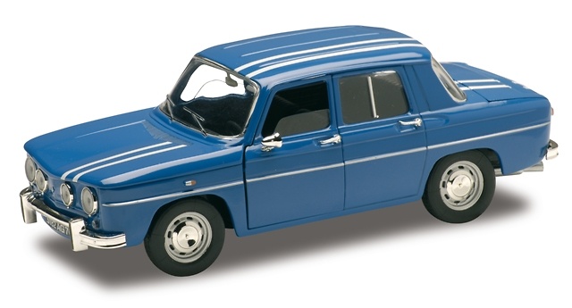 Renault 8 Gordini (1969) Metal Box Solido 118900 1/18 La dirección puede operarse desde el volante del modelo. El capó moto trasero puede abrirse par comtemplar el bonito motor tipo 