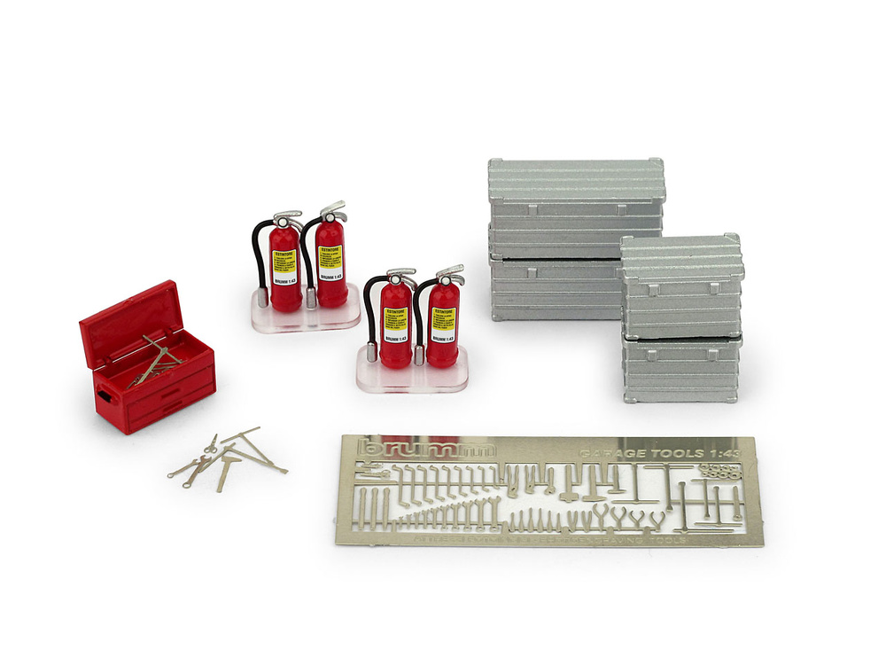 Set Cajas Herramientas y Extintores (1982) Brumm F093 1:43 