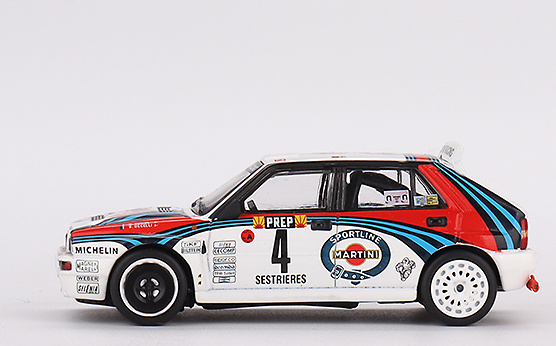 Set de 4 Lancias Delta HF Integrale Evoluzione Martini Racing Rally Monte Carlo (1992) TSM 1/64 
