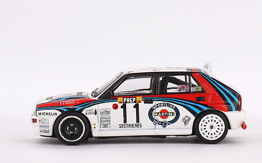 Set de 4 Lancias Delta HF Integrale Evoluzione Martini Racing Rally Monte Carlo (1992) TSM 1/64 